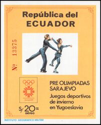 Ecuador 1984  Olympische Winterspiele in Sarajevo