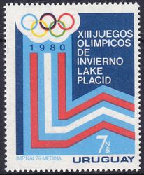Uruguay 1979  Olympische Winterspiele 1980 in Lake Placid