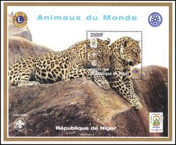 Niger 1998  Tiere aus aller Welt - Gepardenpaar