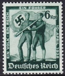 1938  Volksabstimmung in sterreich mit Wz.