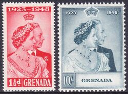 Grenada 1949  Silberhochzeit des Knigspaares