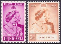 Nigeria 1948  Silberhochzeit des Knigspaares