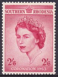 Rhodesien 1953  Krnung von Knigin Elisabeth II.