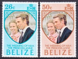Belize 1973  Hochzeit von Prinzessin Anne und Mark Phillips