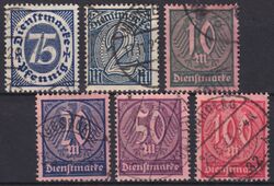 1922  Dienstmarken : Wertziffern