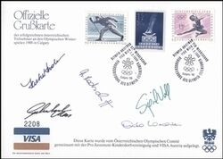 1988  Olympische Winterspiele in Calgary - Offizielle Grukarte