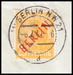 1949  Freimarke mit rotem Aufdruck Berlin