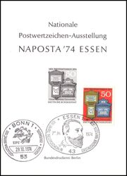 1974  100 Jahre Weltpostverein  UPU - Naposta `74