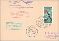 1958  Versuchsflug Leipzig - Dresden - Erfurt