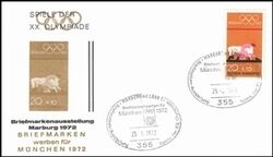 1972  Briefmarken werben fr Mnchen 1972 - Marburg a. d. Lahn