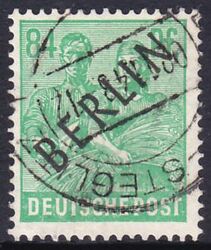 1948  Freimarken: Schwarzaufdruck Berlin  84 Pfennig