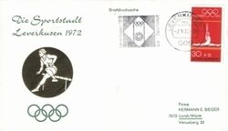 1972  Olympische Spiele Werbe-Sonderstempel - Leverkusen