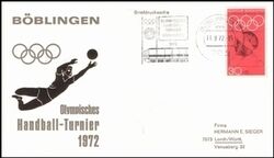 1972  Olympische Spiele Werbe-Sonderstempel - Handball-Turnier