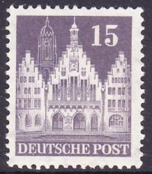 1948  Freimarken: Bautenserie - eng gezhnt