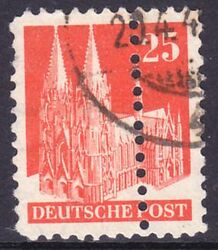 1948  Freimarken: Bautenserie - verzhnt