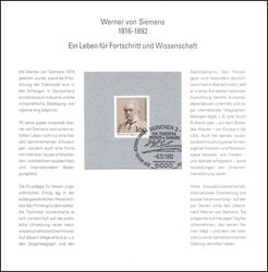 1992  100. Todestag von Werner v. Siemens