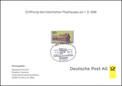 1996  Werbekarte - Erffnung des historischen Posthauses