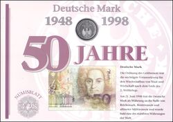 1998  Numisblatt - 50 Jahre Deutsche Mark