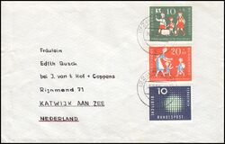 1958  Mischfrankatur auf Auslandsbrief