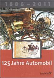 2011  Postamtliches Erinnerungsblatt - 125 Jahre Automobil