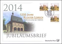 2014  Jubilumsbrief  - UNESCO-Welterbe: 1250 Jahre Kloster Lorsch