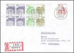 1985  Mischfrankatur auf R-Brief