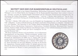 1988  Numisbrief - Deutsche Einheit