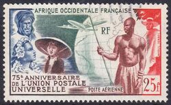 Franz. Westafrika 1949  75 Jahre Weltpostverein (UPU)