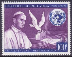 Obervolta 1966  Besuch von Papst Paul VI. beu der UNO
