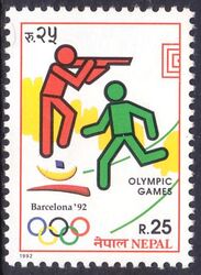Nepal 1992  Olympische Sommerspiele in Barcelona