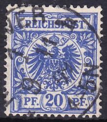 1889  Freimarke: Wertziffer und Adler im Kreis