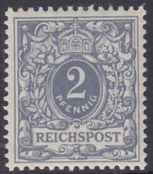 1900  Freimarke: Wertziffer und Krone im Perlenoval