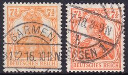 1916  Freimarken: Germania