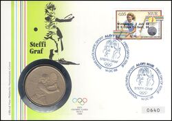 1987  Numisbrief - Wimbledon/US Open - Steffi Graf