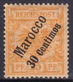 Marokko - 1899  Freimarke: Krone/Adler mit Aufdruck