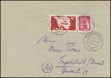 1949  Mischfrankatur auf Brief