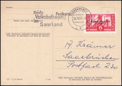 1955  Einzelfrankatur auf Postkarte