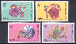 Hongkong 1992  Chinesisches Neujahr: Jahr des Affen