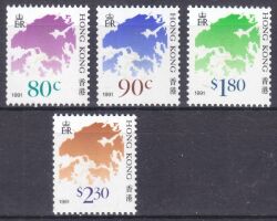 Hongkong 1992  Freimarken aus Rollen: Landkarte