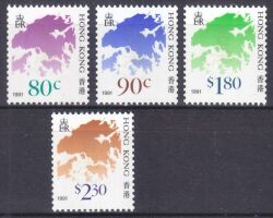 Hongkong 1992  Freimarken aus Rollen: Landkarte