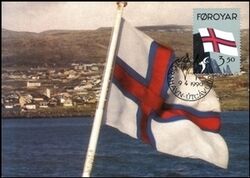 1990  Flagge der Färöer-Inseln - Maximumkarten