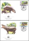 1984  Weltweiter Naturschutz WWF - Zwergflußpferd...