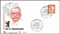 1972  Freimarken: Bundespräsident Gustav Heinemann