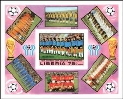 Liberia 1978  Fuball-Weltmeisterschaft in Argentinien - Block