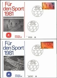 1981  Sporthilfe - Offizieller Ersttagsbrief