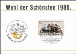 1986  Werbekarte der DBP - Wahl der Schönsten