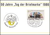 1986  Werbekarte der DBP - 50 Jahre Tag der Briefmarke