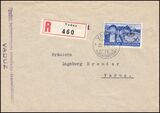 1945  Dienstmarke auf R-Brief