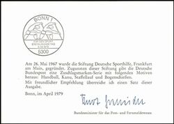 1979  Ministerkarte - Deutsche Sporthilfe