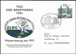 1991  Tag der Briefmarke - DLRG  Wasserrettung seit 1913